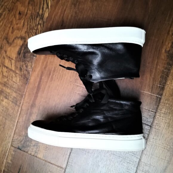 Minna Parikka Black Leather Bunny Ears High Top Sneakers, EUR 36 US 6 - Picture 7 of 9